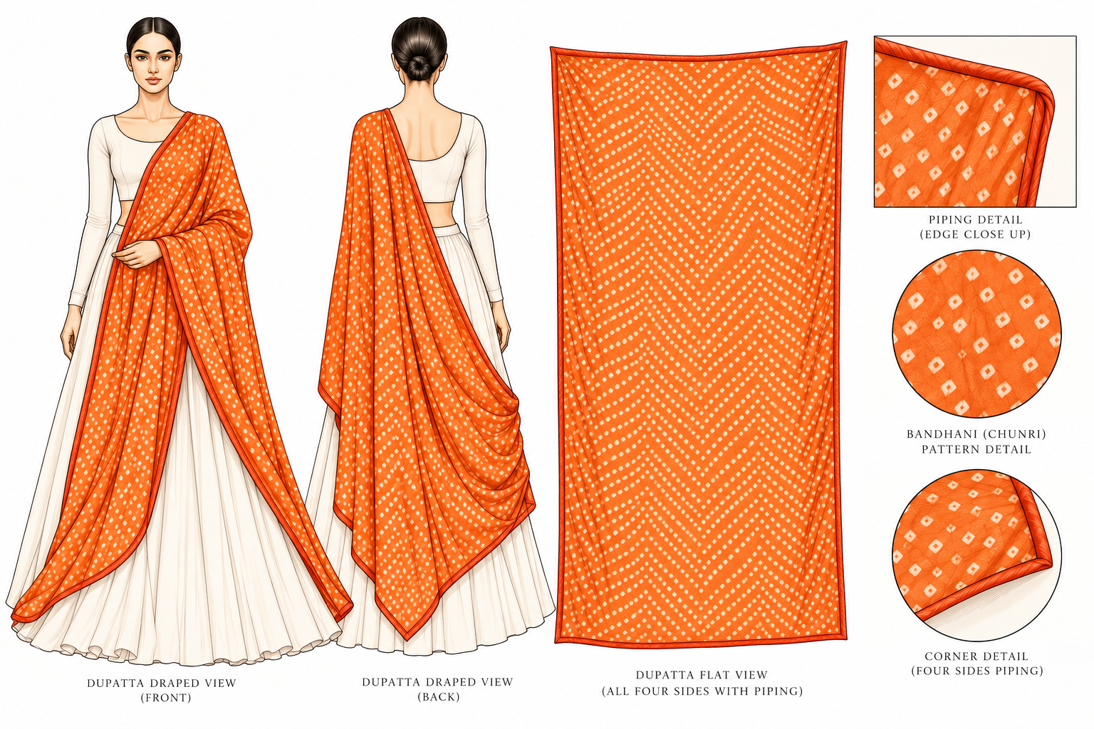 AABHA DUPPATA construction details (colorized)